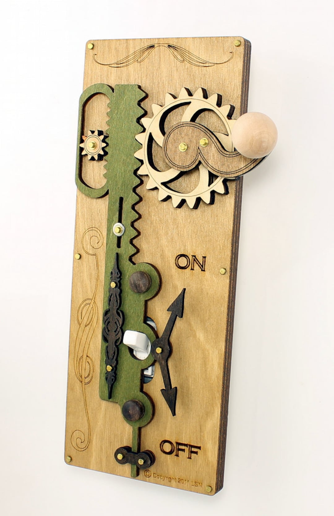 Single Rack and Pinion Light Switch Plate - Earth Tone Colors - Etsy