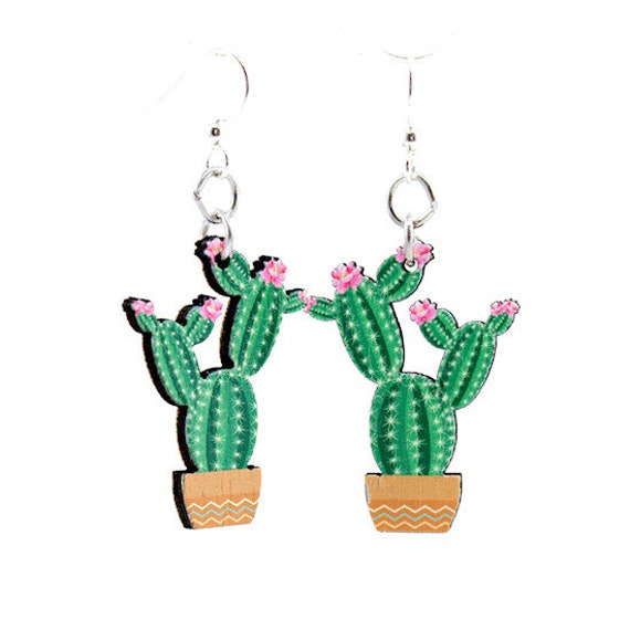 Etsy cactus earrings deals