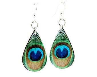 Peacock Feather Earrings #1562