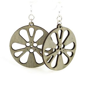 Film Reels - Wood Laser Cut Earrings