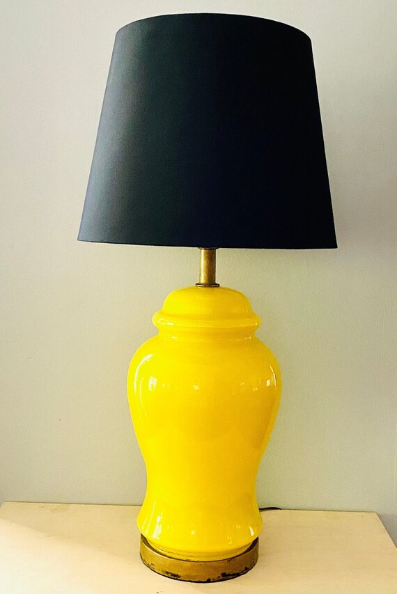 yellow ginger jar lamps