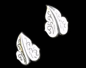 Sterling Leaf Filigree Leaf Pair Leaves Small in Sterling Silver Plated Brass Stamping Jewelry Making Supply Finest Quality Made in the USA