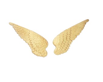 LOVELY ANT BRASS SMALL DOUBLE WING MOTIF-1 PC s 