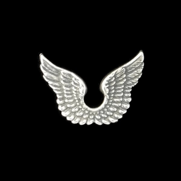 Silver Plated Brass Stamping Joined Small Angel Wings Qty 1 Heirloom Quality for Jewelry Making Made in the USA Dr Brassy Steampunk