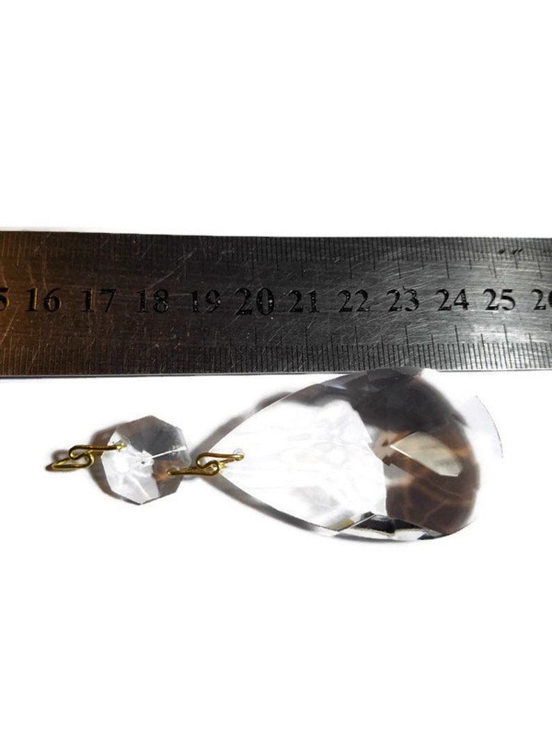 Prisms Crystals Qty 3 Antique Italy Lead Crystal Glass Prism Etsy