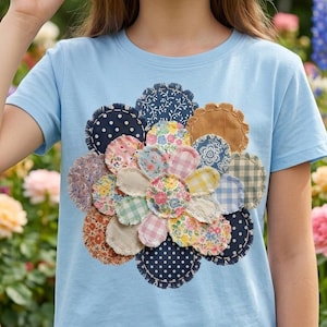 Stay Bloom Retro Floral Patchwork Spring Design (Digital Download)