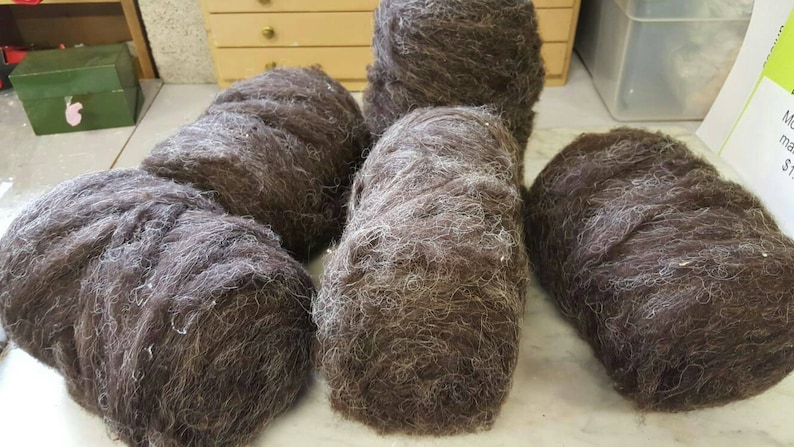 5 Wool Brown ROVING 6 0z rolls Ready to Spin on Etsy