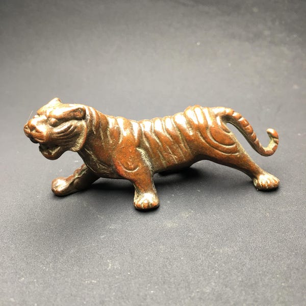 ヴィンテージブロンズタイガーティーペット｜茶道の装飾に最適な中国製ミニチュア動物置物