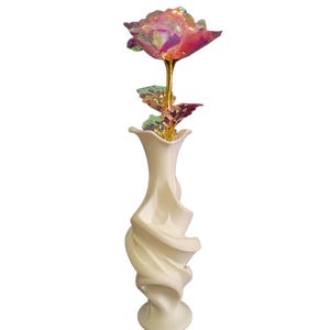 Vaas 3D-huiscadeau, huisdecoratie witte delicate textuur