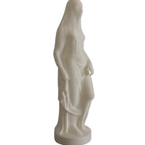 Buste de femme voilé imprimé en 3D : sculpture de la Vierge Marie, décoration d&#39;intérieur