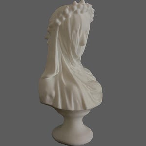 Veiled Lady Bust Statue Virgin Mary Bust Sculpture, Gift for Her, Home Decor hand-designed