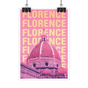 Florence City Poster: Italy Travel Print, European Wall Art