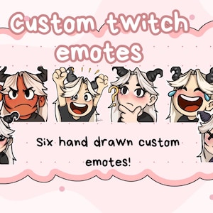 Custom Twitch emotes - hand drawn - streamer emotes