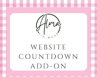 Wedding Countdown Add On, Live Website Timer, Custom Date Setup, Canva Website Upgrade