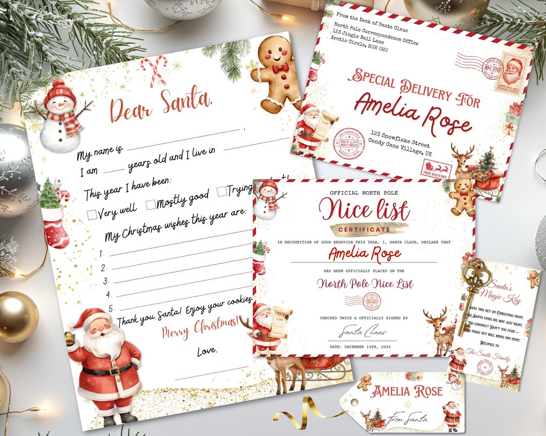 Personalized Santa Letter, Letter From Santa, Christmas Eve Letter ...