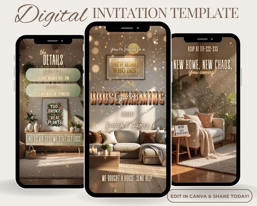 Housewarming Invitation, Animated House Warming Invite, New Home ...