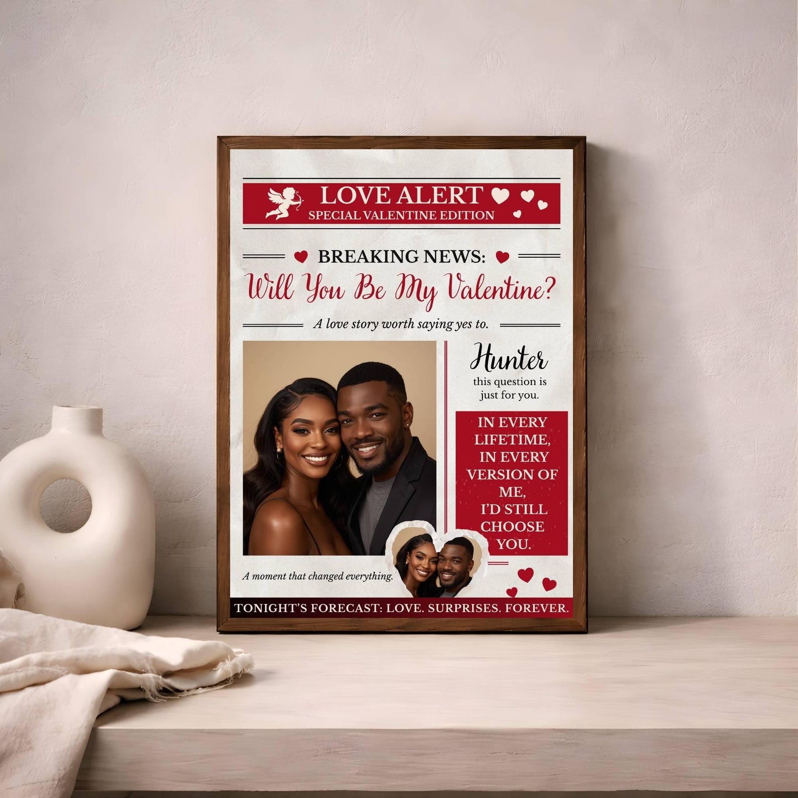 Valentine Newspaper Template, Will You Be My Valentine Printable ...