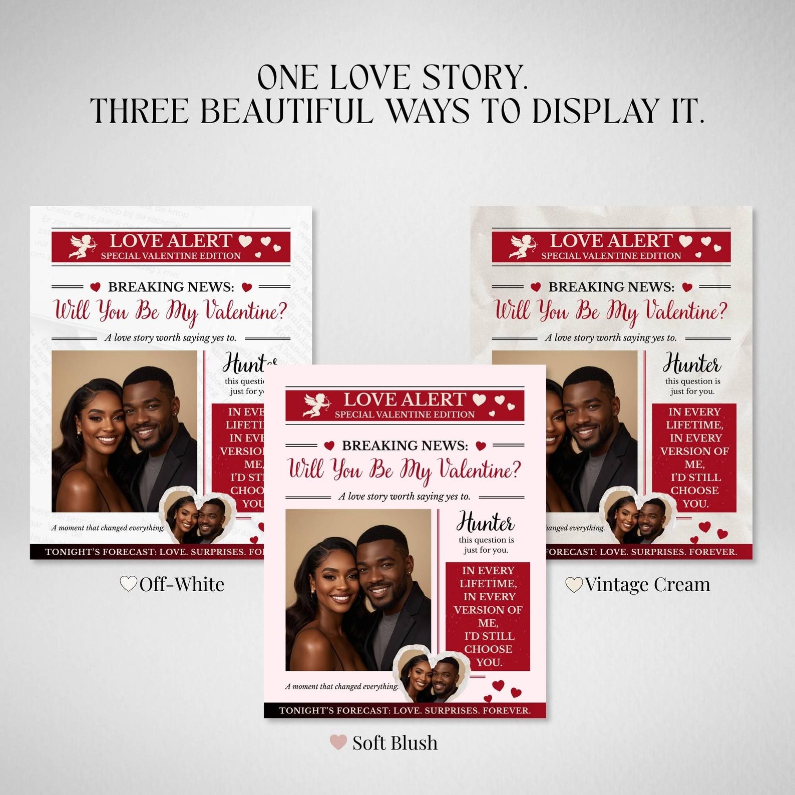 Valentine Newspaper Template, Will You Be My Valentine Printable