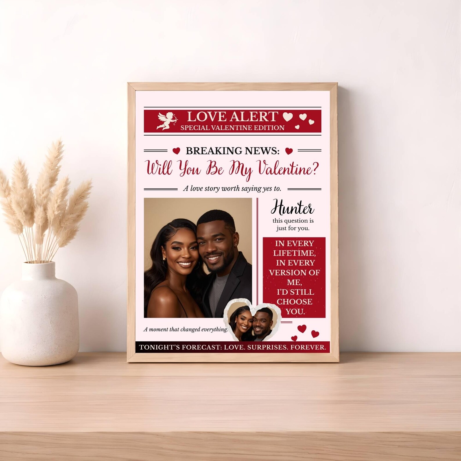 Valentine Newspaper Template, Will You Be My Valentine Printable ...