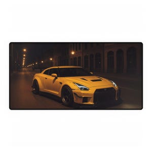 Sporty Car Desk Mat with Custom Design, Office Decor, Gaming Accessory, Gift for Car Lovers, Desk Pad for Stylish Workspace
