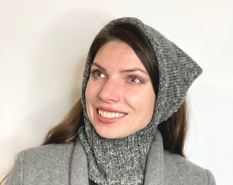 Schema per lavorare a maglia la sciarpa con colletto di Sophie: Tutorial per realizzare un cappuccio bandana (PDF)