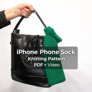 Patrón de tejido para calcetín de iPhone: tutorial paso a paso (para principiantes) (PDF + vídeo)