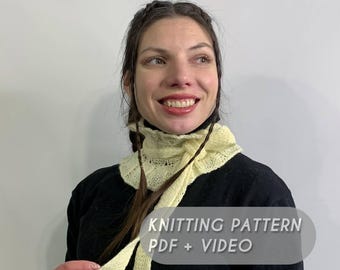 Schema per colletto sciarpa con volant / Coquette (PDF + Video Masterclass)
