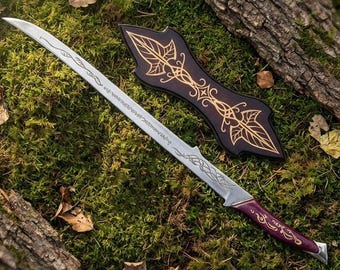 Handgjord Hadhafang-svärdsreplika, Arwen Evenstar Elven-svärd, Ring of Power-filmen, Aragorns cosplay-rekvisita, julklapp