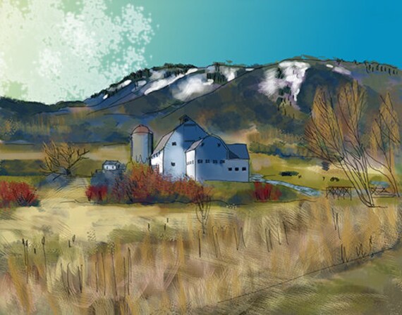 Park City Mcpolin Barn Utah Print Etsy