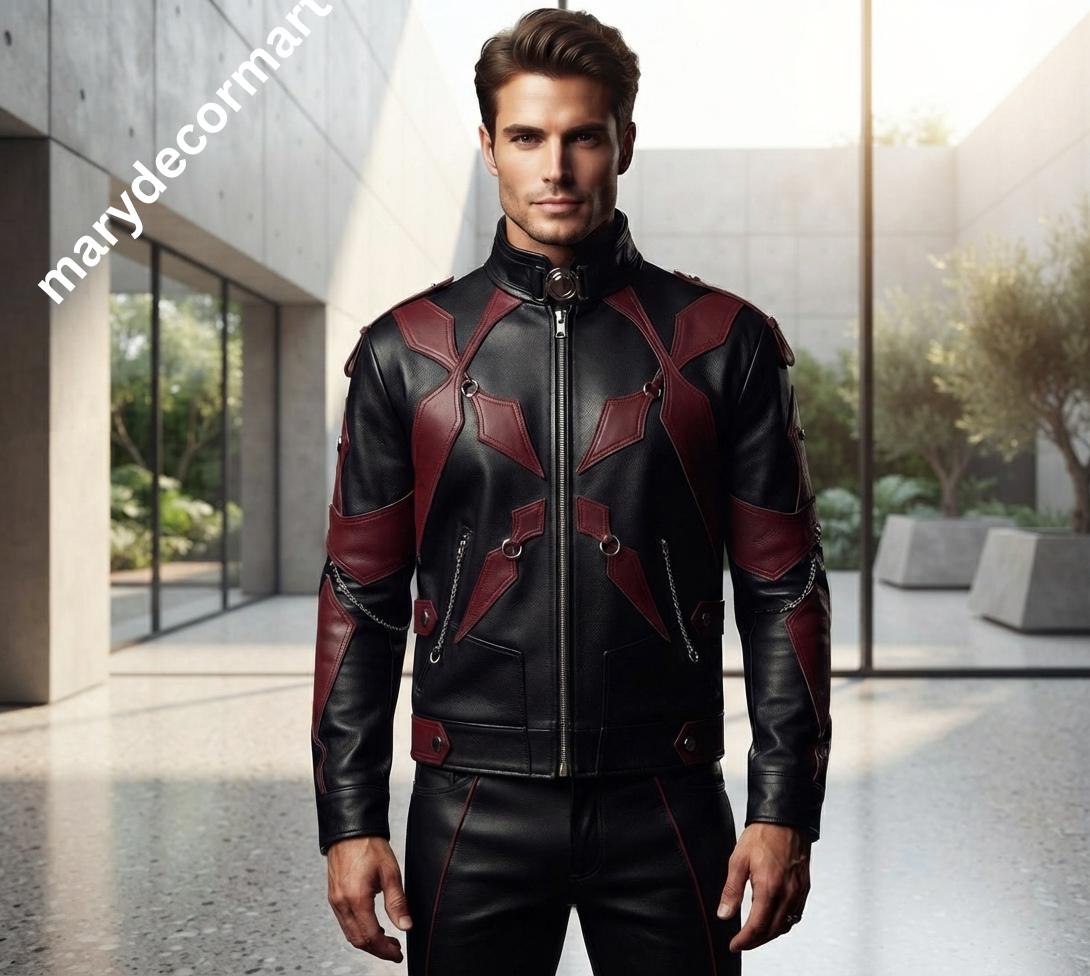 Stand Collar Leather Jacket - Etsy