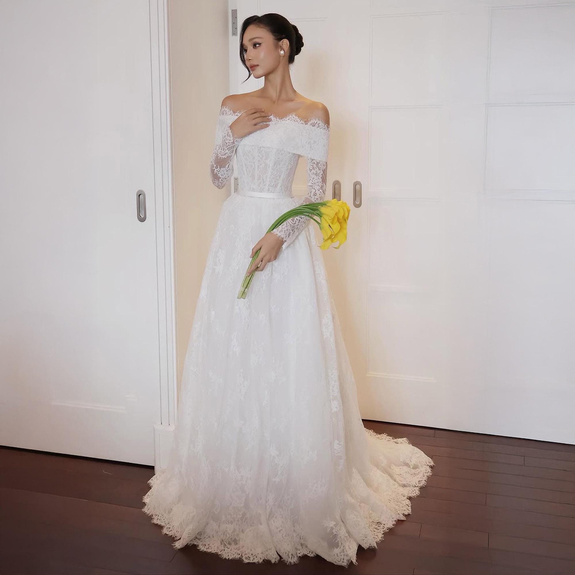 winter beach wedding dresses Ethereal Winter Beach Wedding Editorial