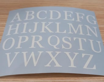 3 x Tiny Alphabet vinyl decals/stickers sets .Letters stickers. A to Z Stickers .