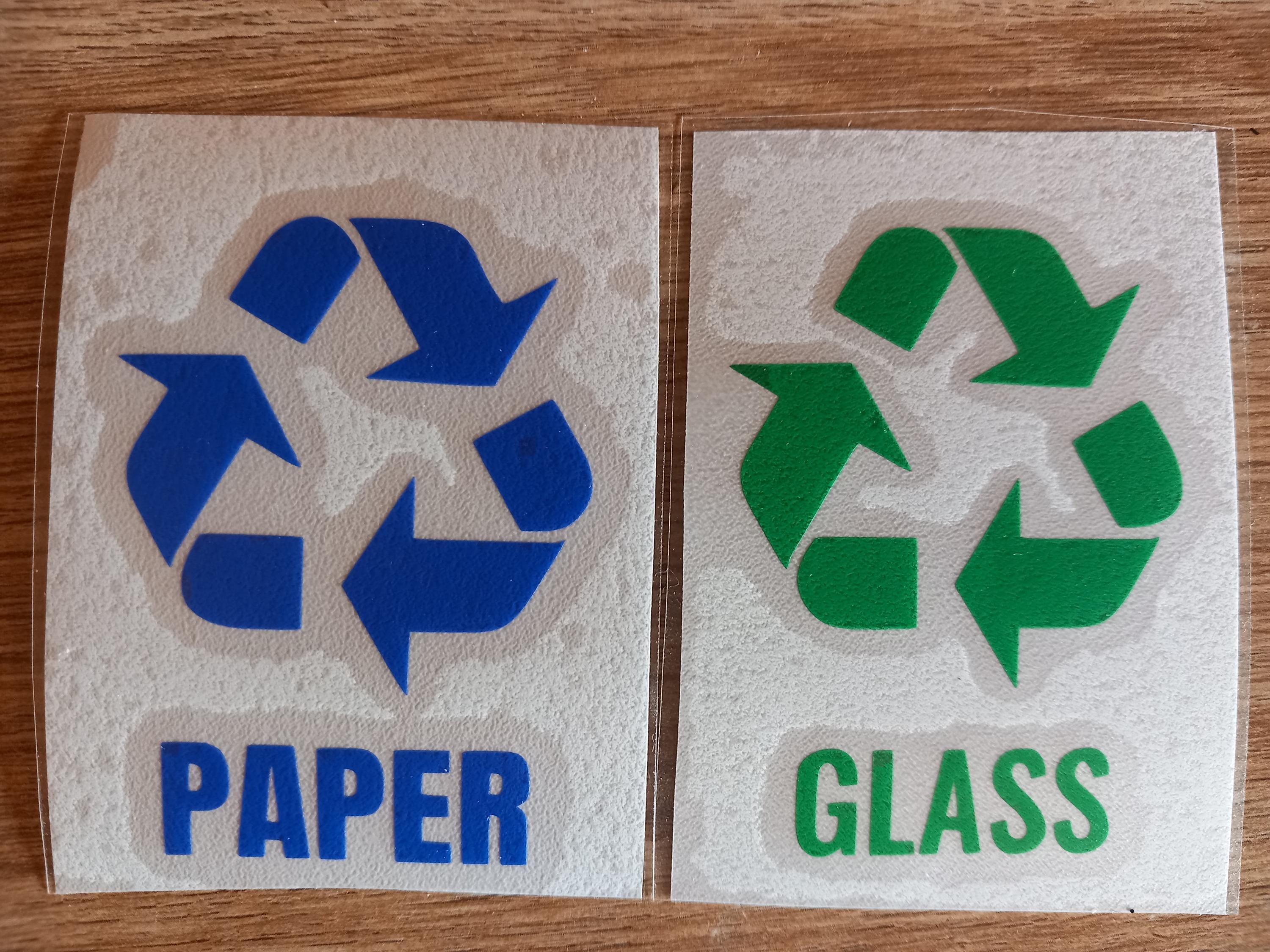 Recycle Program Decal 4 X Recycling Vinyl Decals /stickers. Home Decor .waste Decals ...