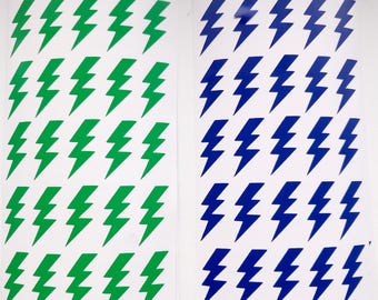 20 Lightning Bolt Decals - Waterproof Vinyl Stickers, Home Decor
