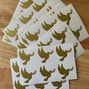 20 X Dove decals /stickers. Home decor .Bird decals .Peace dove decals.