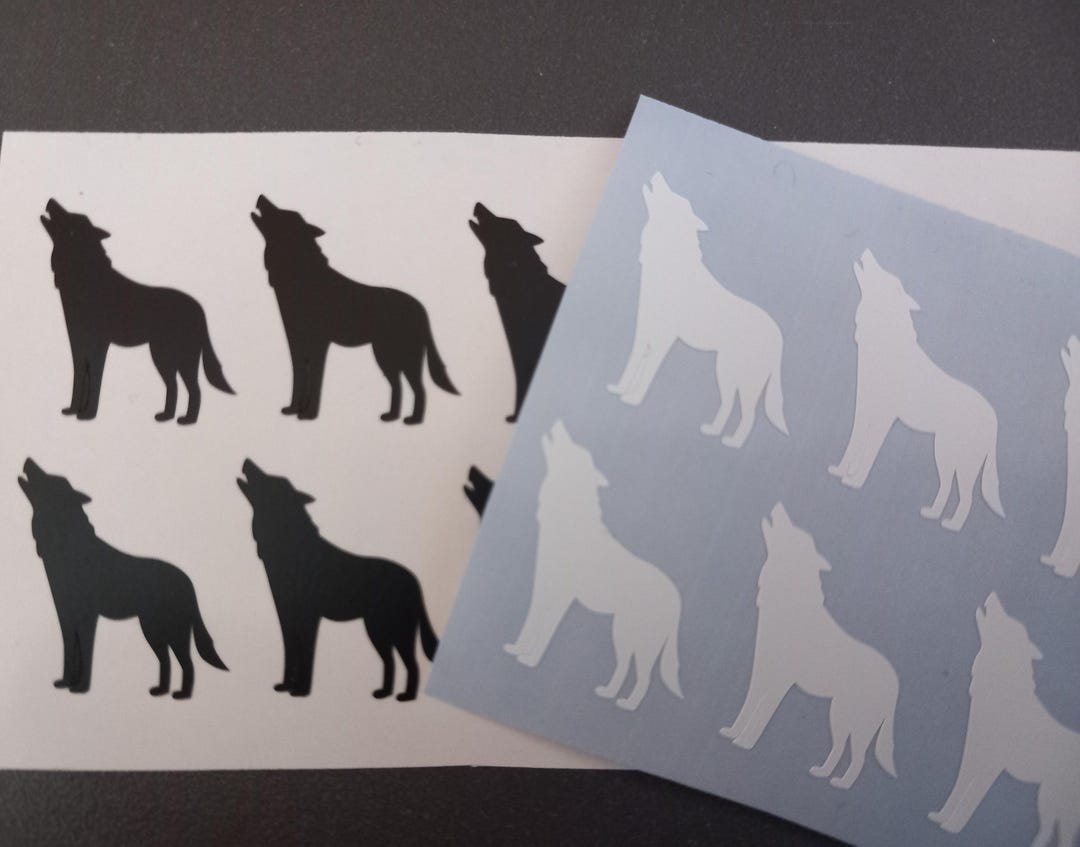 Wolves Decal 20 X Wolf Decals /stickers. Home Decor .howling Wolf Silhouette. - Etsy