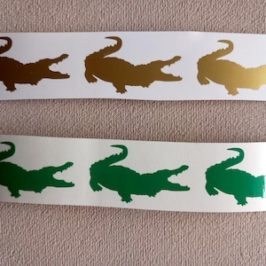 12 X Krokodil-Vinyl-Aufkleber. Tier Sticker. Alligator Silhouette .