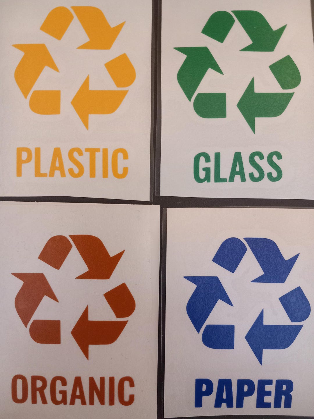 Recycle Program Decal 4 X Recycling Vinyl Decals /stickers. Home Decor .waste Decals ...