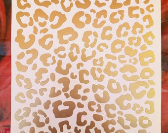 Leopard Print decal sheet. Home decor . Leopard Spots .