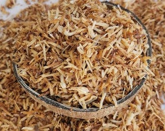 Coco ralado e caramelizado (100g). Para acompanhar o intervalo