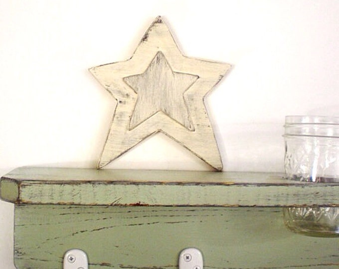 Star Ornament, Shabby Chic Star Decor, Rustic Wedding Decor, Americana