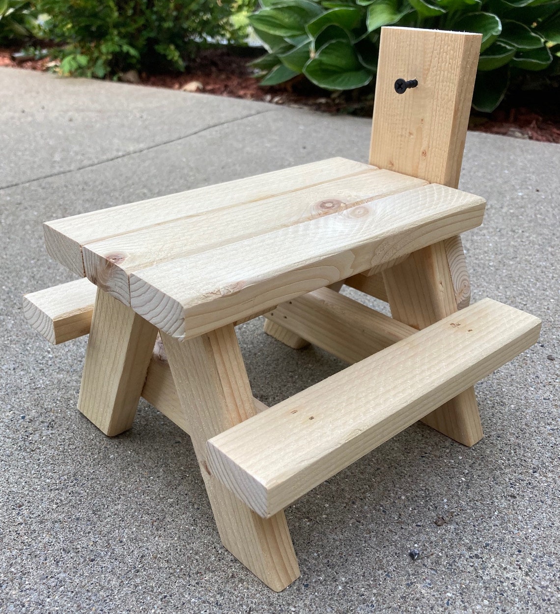 Squirrel Picnic table with tree mount miniature picnic table Etsy