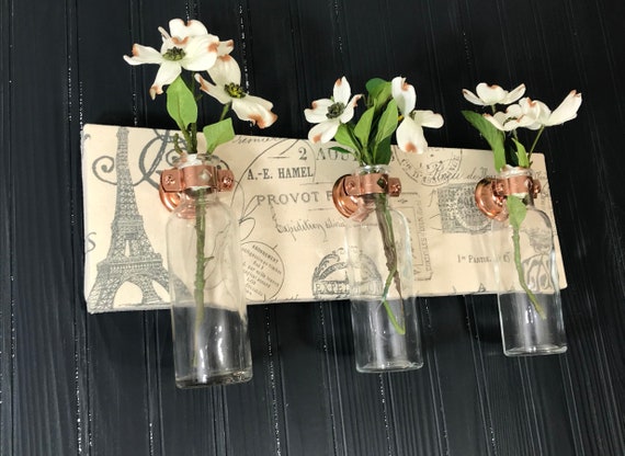 Paris Theme Wall Sconce Paris Decor French Wall Vase French Etsy