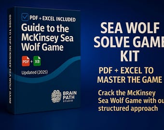 Guida al gioco McKinsey Solve + modello Excel – Preparazione alla simulazione di pulizia dell&#39;oceano/Sea Wolf (download digitale) 2025