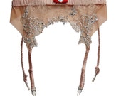 Items similar to Bridal Lace Lingerie - Swarovski Crystal Suspender ...