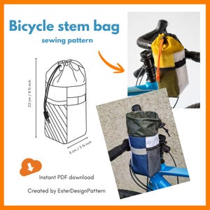 Bikepacking Stem Bag Pattern PDF – Make Your Own Ultralight Handlebar Bag | MYOG Gear with Step-by-Step Guide | DIY Handlebar Snack Pouch