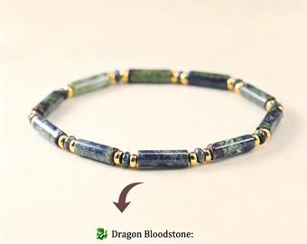 Dragon Blood Jasper Bracelet for Courage & Protection - Stone of Victory, Grounding and Life Force