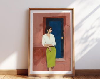 Abstract Woman Art Print | Minimalist Digital Download Decor