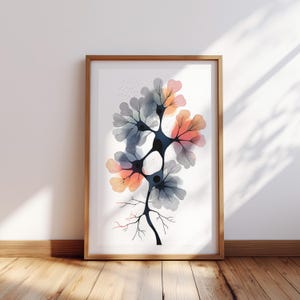 Neuron Art Print | Abstract Brain Cell Anatomy Poster | (Digital Download)