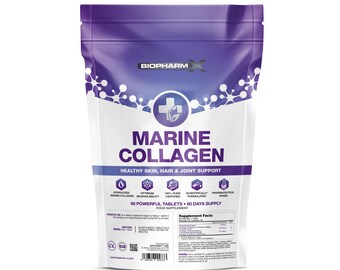 Marine Collagen 1000mg – Pure Hydrolyzed Collagen for Natural Beauty & Wellness Supplement